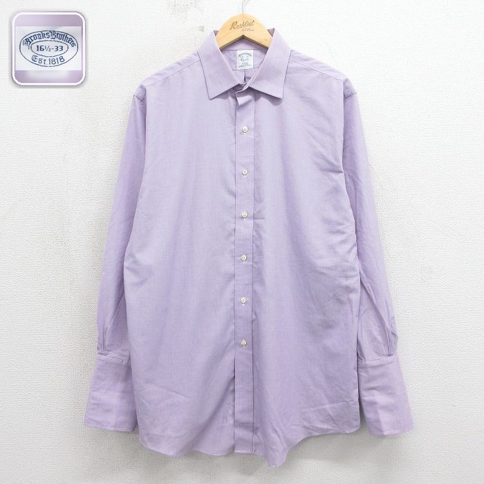 【20%OFF】ブルックスブラザーズ 長袖シャツ カフスボタン仕様 パープル メンズXL相当 | 古着