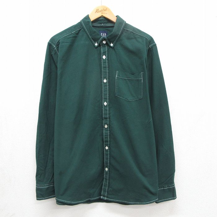 ギャップ 長袖シャツ グリーン L | 古着