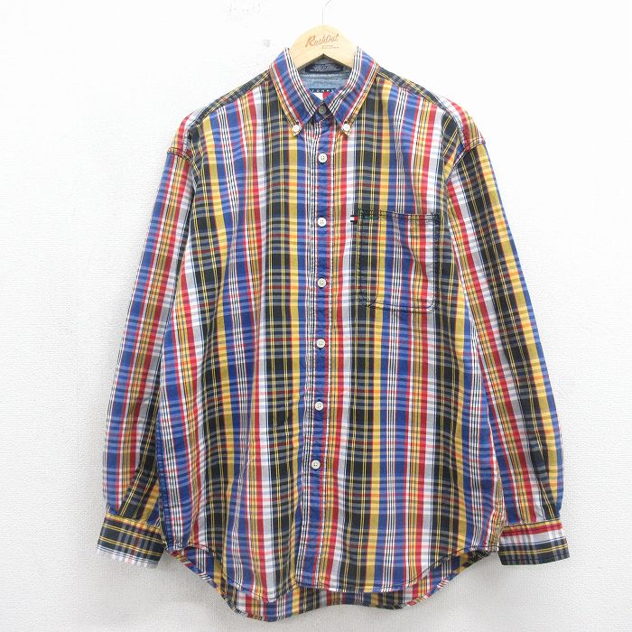 トミーヒルフィガー 90s 長袖シャツ ブルーチェック XL | 古着