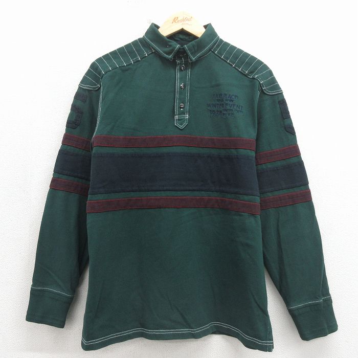 ラルフローレン 90s 長袖ラガーシャツ LAKE グリーン L | 古着