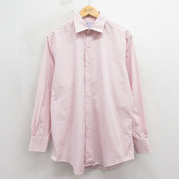 ブルックスブラザーズ 90s 長袖シャツ チェック ピンク XL | 古着