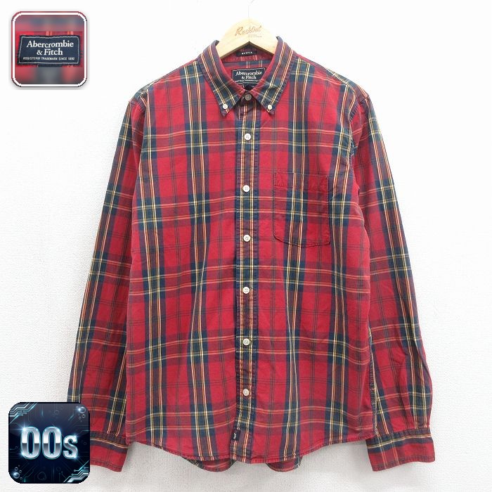 アバクロンビー 00s 長袖シャツ レッドチェック メンズL相当 | 古着