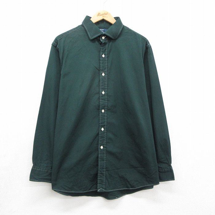 ラルフローレン 90s 長袖シャツ REGENT グリーン メンズXL相当 | 古着