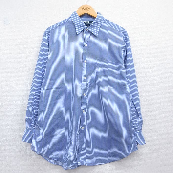古着通販 XL☆古着 ラルフローレン 長袖 ブランド シャツ メンズ 90
