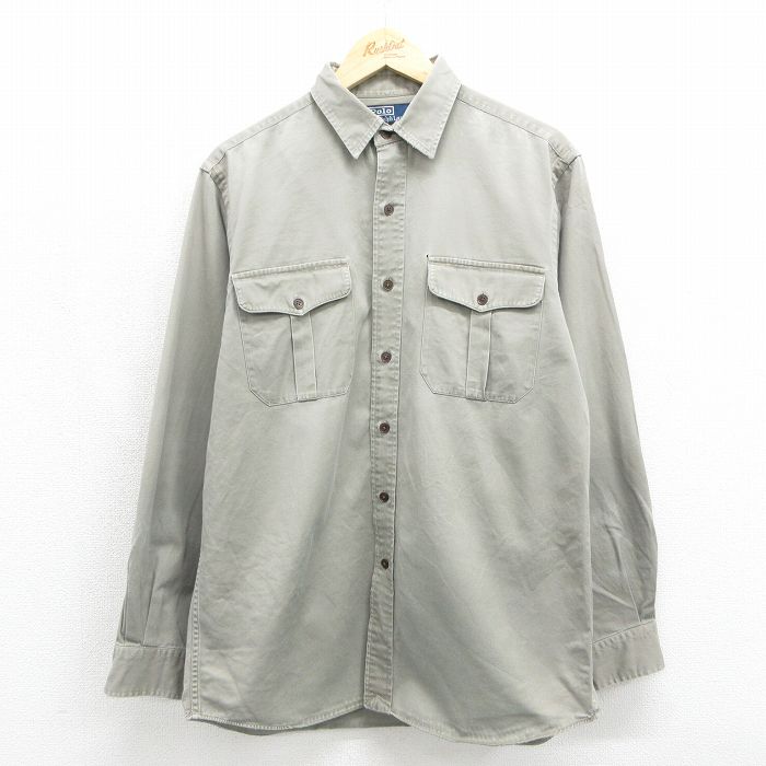 ラルフローレン 90s 長袖シャツ RANGER ベージュ メンズL相当 | 古着