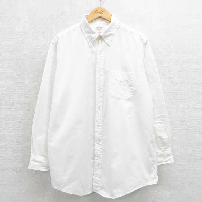 ブルックスブラザーズ 90s 長袖シャツ ホワイト メンズXL相当 | 古着