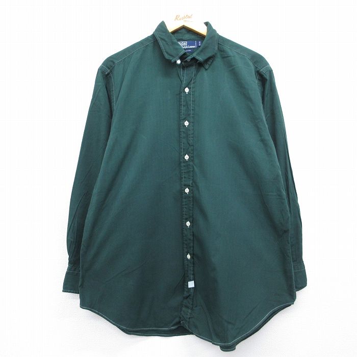 ラルフローレン 90s 長袖シャツ グリーン メンズXL相当 | 古着