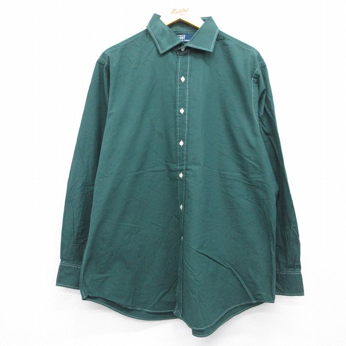 ラルフローレン 90s 長袖シャツ グリーン メンズXL相当 | 古着