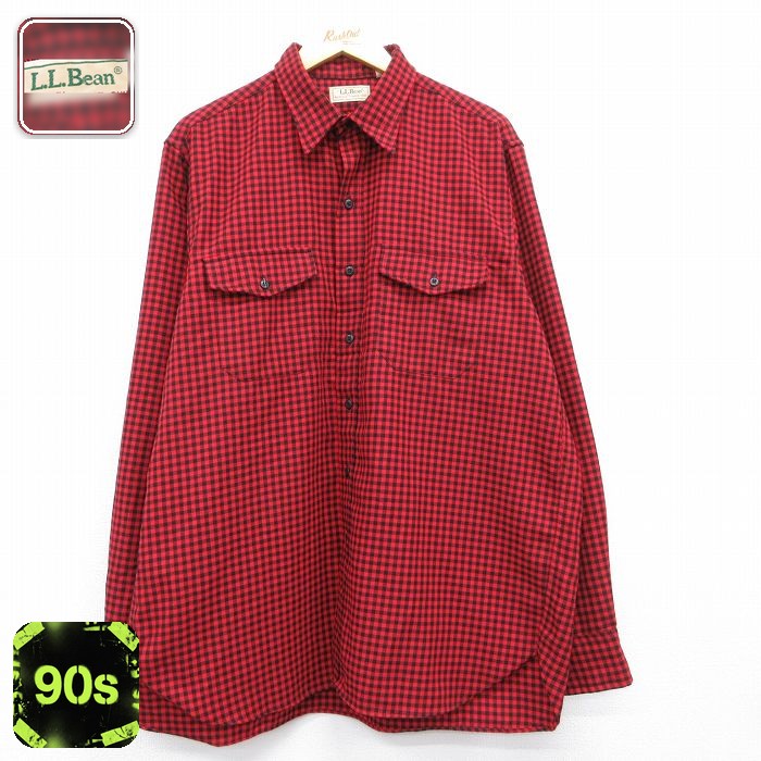 エルエルビーン 90s 長袖シャツ チェック メンズXL相当 | 古着