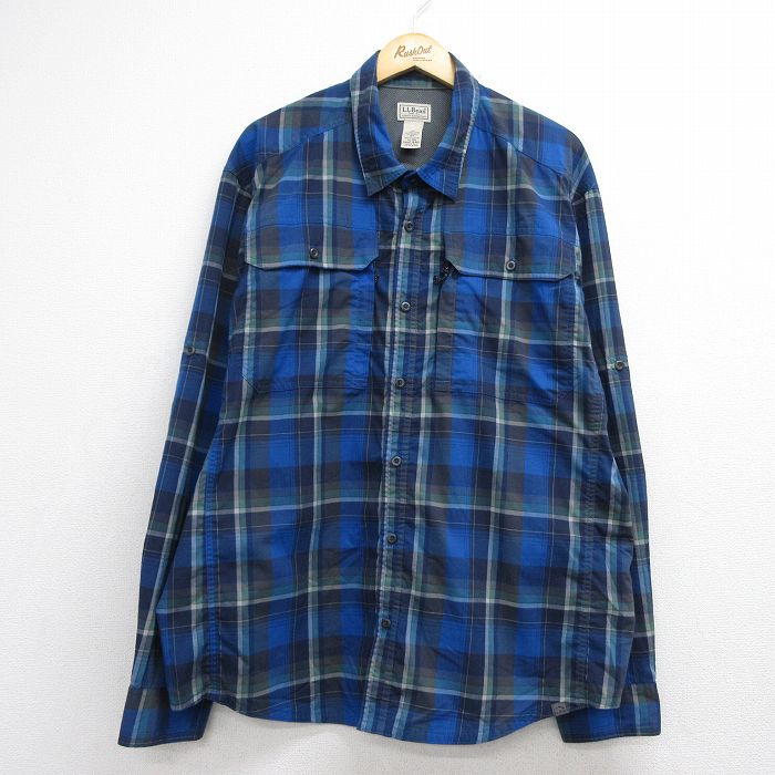 エルエルビーン 00s 長袖シャツ ブルーチェック メンズXL相当 | 古着