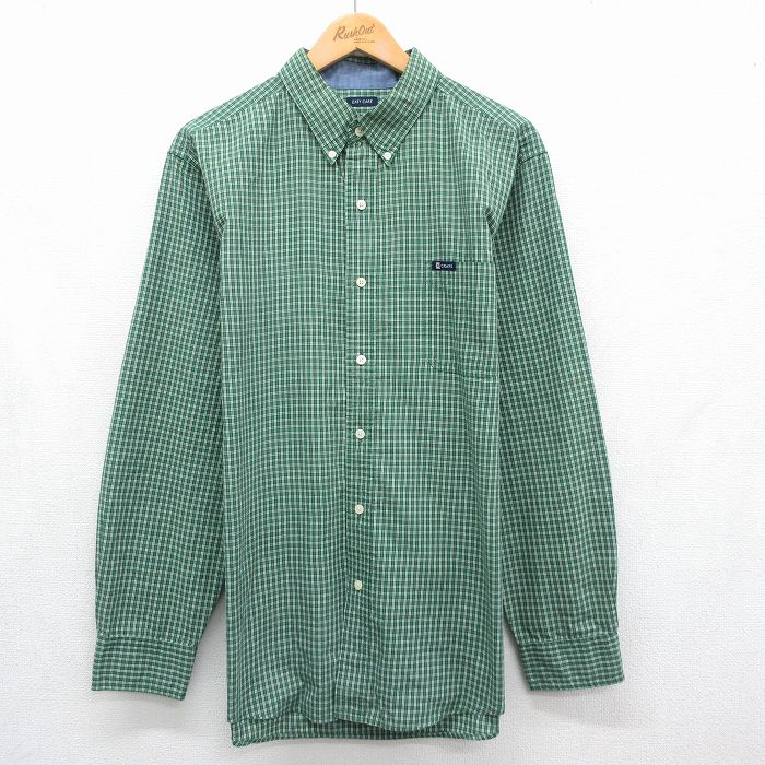 チャップス 長袖シャツ チェック グリーン メンズXL相当 | 古着