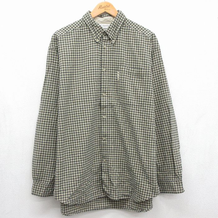 コロンビア 00s 長袖シャツ ベージュチェック メンズXL相当 | 古着