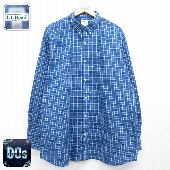 エルエルビーン 00s 長袖シャツ ブルーチェック メンズXL相当 | 古着