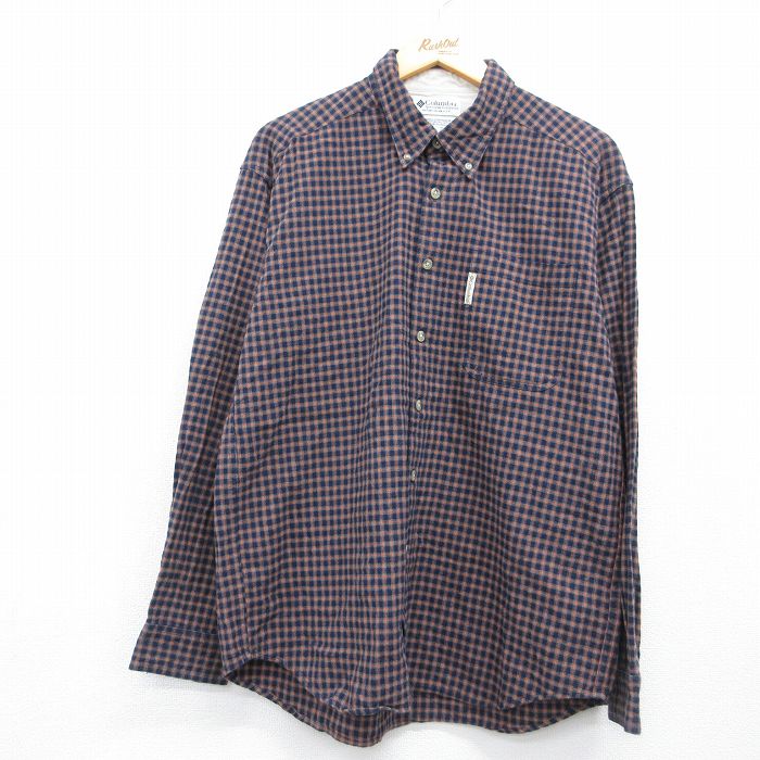 コロンビア 00s 長袖シャツ ブラックチェック メンズL相当 | 古着