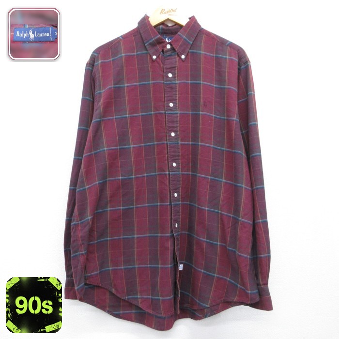 古着通販 XL☆古着 ラルフローレン Ralph Lauren 長袖 ブランド シャツ 