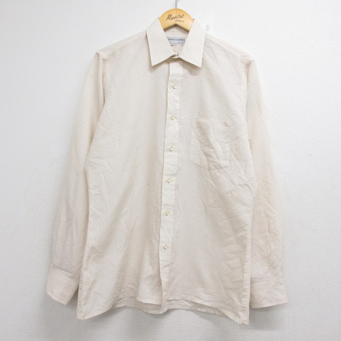 ピエールカルダン 90s 長袖シャツ 総柄 ベージュ メンズL相当 | 古着