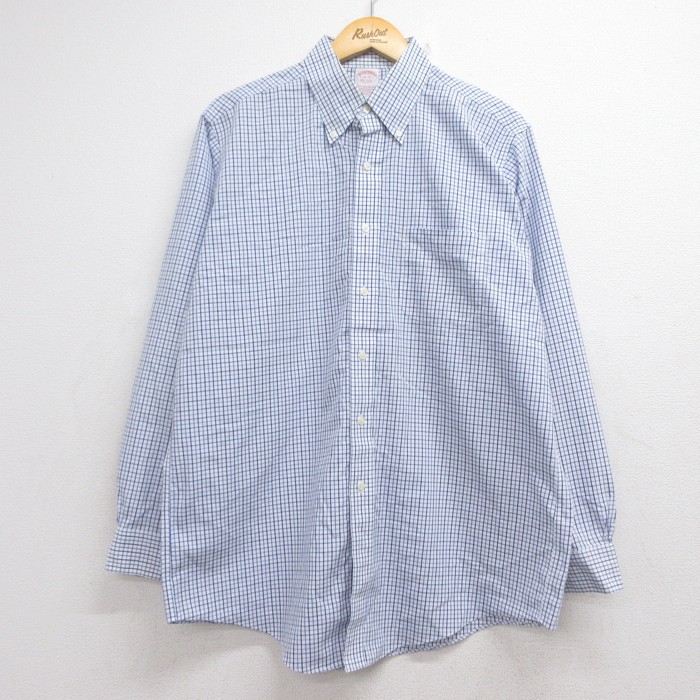 ブルックスブラザーズ 00s 長袖シャツ ブルーチェック XL | 古着 26aug26