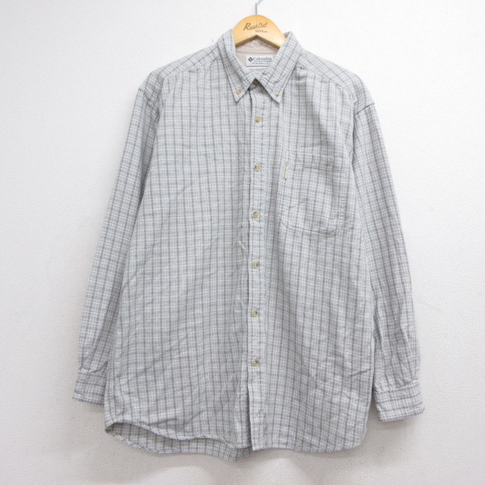 コロンビア 00s 長袖シャツ グレーチェック XL | 古着 26aug26