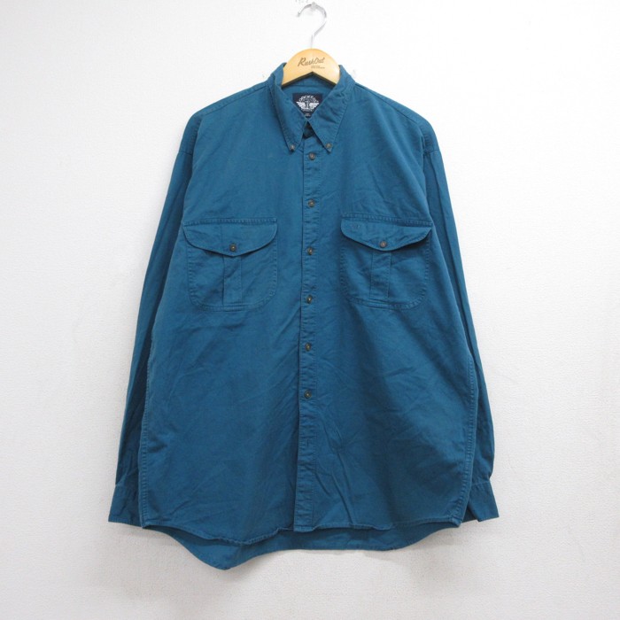 ドッカーズ 90s 長袖シャツ フラップポケット ブルー XL | 古着 26aug26