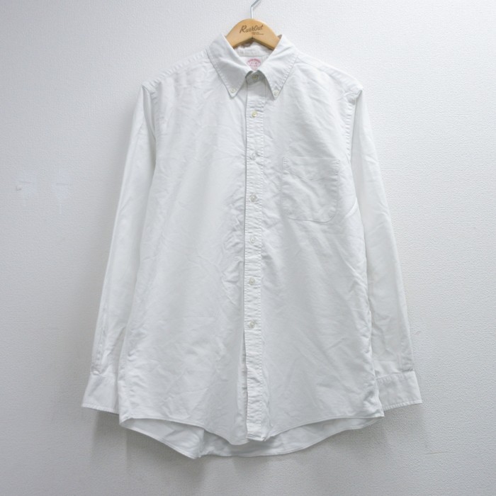 ブルックスブラザーズ 90s 長袖シャツ ホワイト メンズXL相当 | 古着