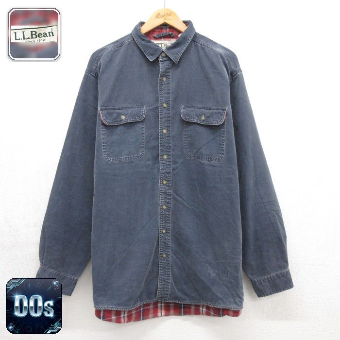 エルエルビーン 00s 長袖シャツ ネイビー メンズXL相当 | 古着