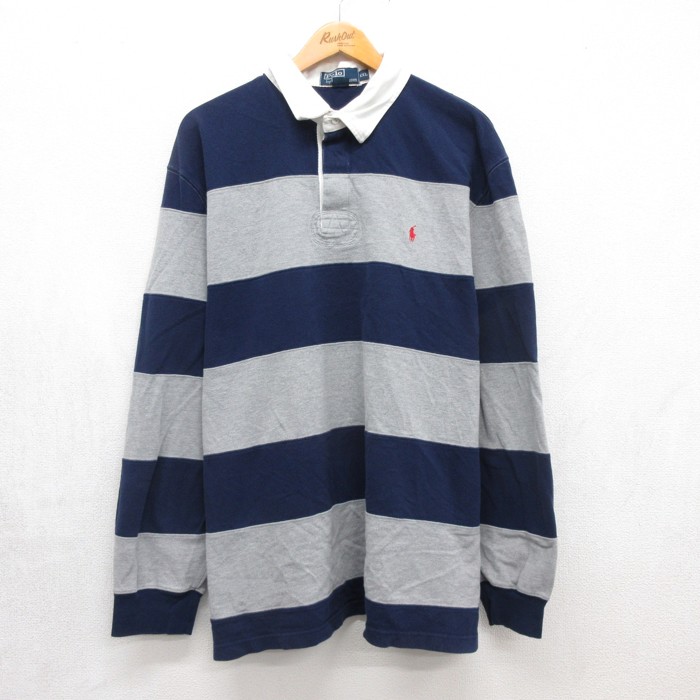 古着通販 XL☆古着 ラルフローレン Ralph Lauren 長袖 ブランド ラガー