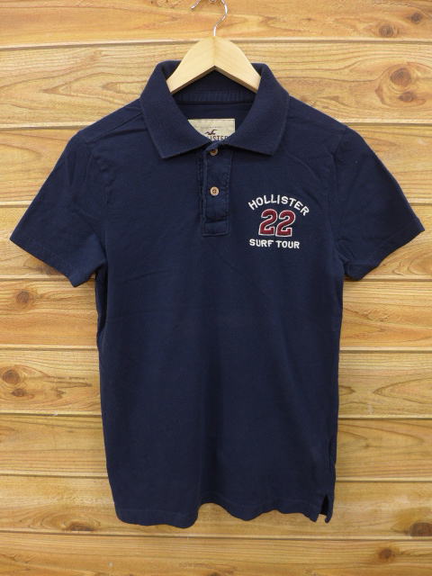 S★古着ポロシャツホリスターサーフツアー濃紺/14jul07【n】