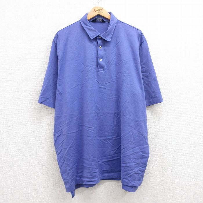 XL★古着 ラルフローレン Ralph Lauren ポロゴルフ 半袖 ブランド ポロ シャツ メンズ 90年代 90s 大きいサイズ コットン うす茶 ブラウン 25apr15 中古 トップス