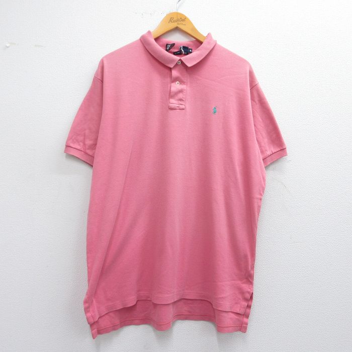 ラルフローレン 90s 半袖ポロシャツ ワンポイントロゴ ピンク XL | 古着