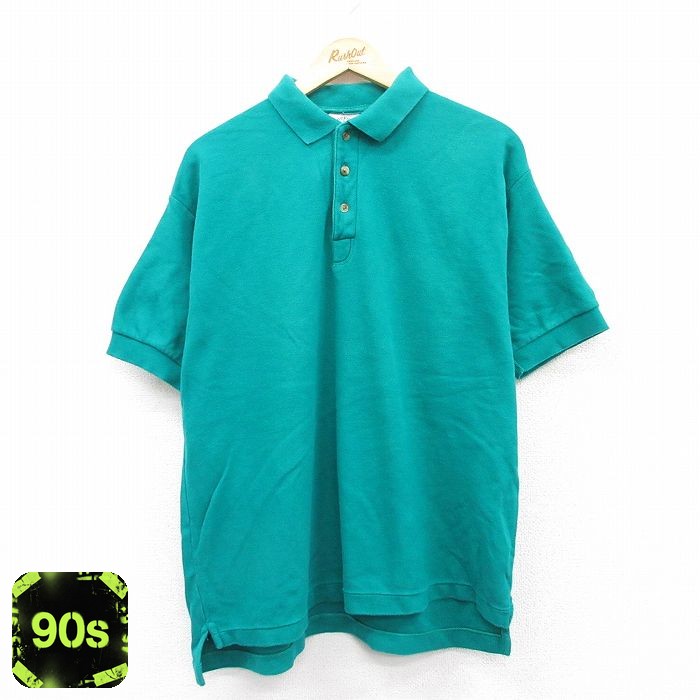 ドッカーズ 90s 半袖ポロシャツ グリーン XL | 古着