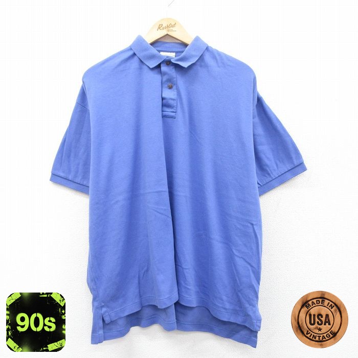 【50%OFF】エルエルビーン 90s 半袖ポロシャツ ネイビー XL | 古着