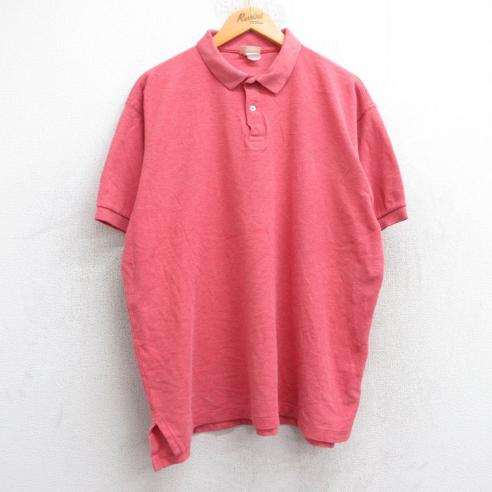 エルエルビーン 80s 半袖ポロシャツ 鹿の子 レッド XL | 古着