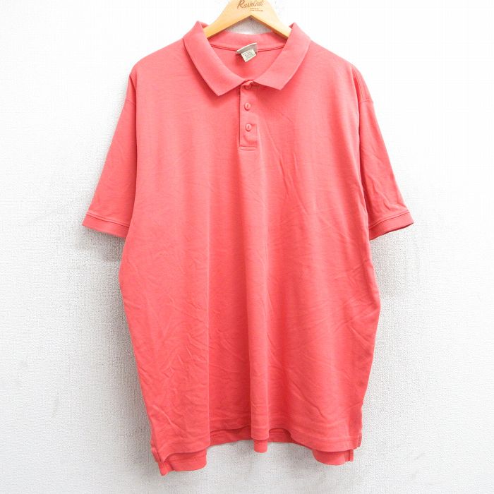 【50%OFF】XL★古着 エルエルビーン LLBEAN 半袖 ブランド ポロ シャツ メンズ 00年代 00s 大きいサイズ コットン オレンジ系 25jun18 中古 トップス