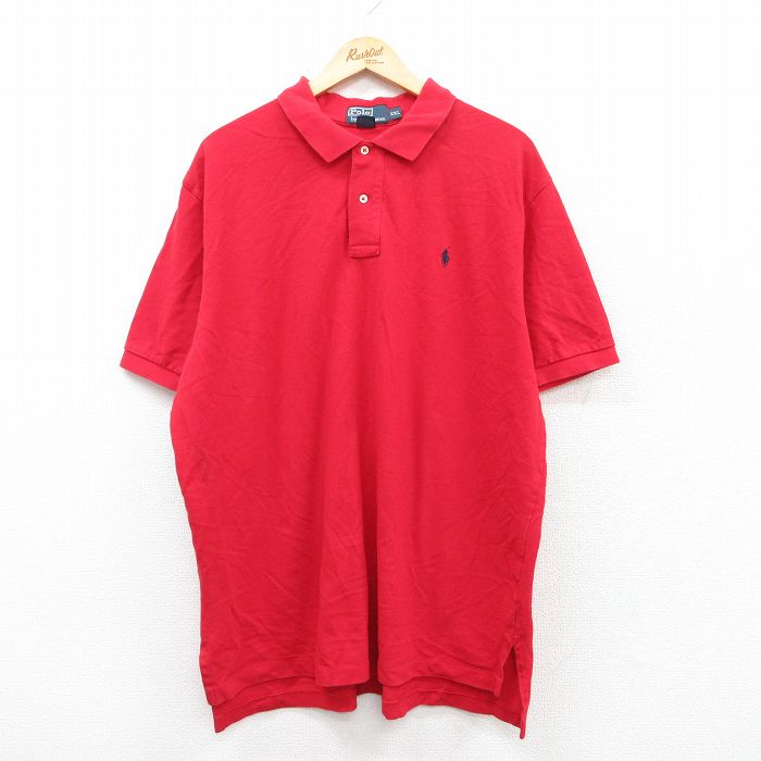 ラルフローレン 90s 半袖ポロシャツ ワンポイントロゴ レッド XL | 古着
