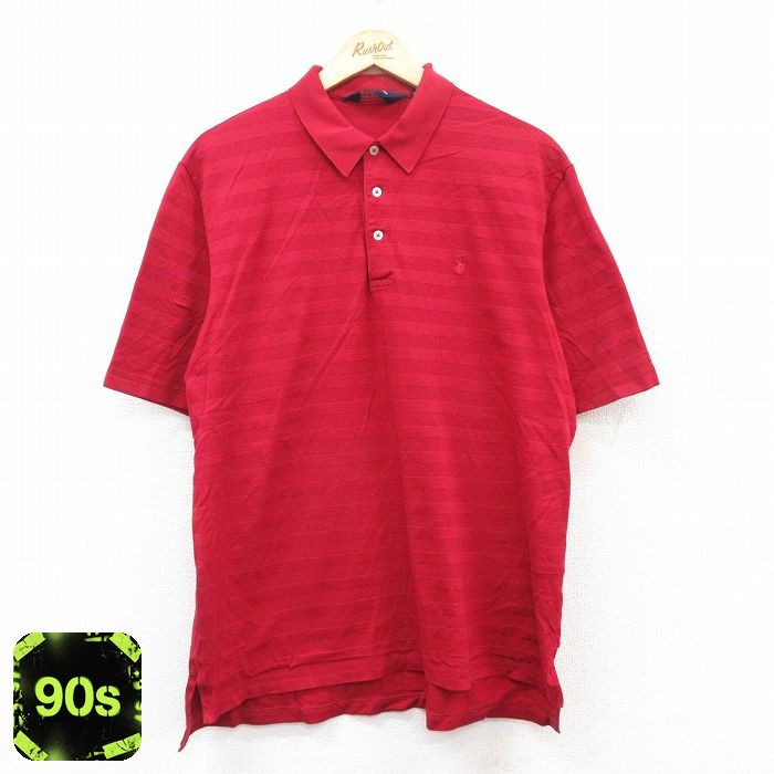 ラルフローレン 90s 半袖ポロシャツ ワンポイント レッド XL | 古着