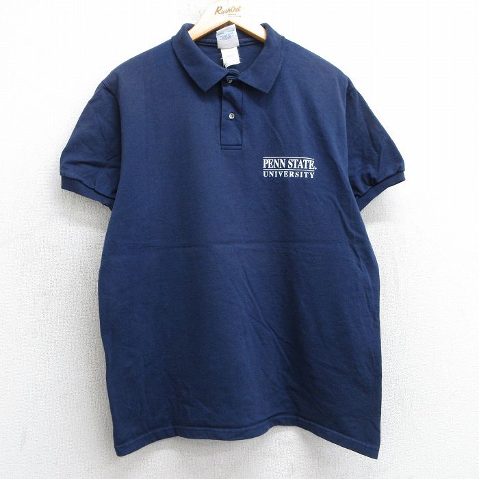 チャンピオン 00s 半袖ポロシャツ ペンシルベニア大学 ネイビー XL | 古着