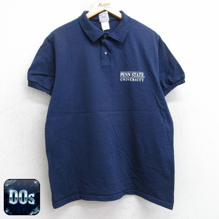 チャンピオン 00s 半袖ポロシャツ ペンシルベニア大学 ネイビー XL | 古着