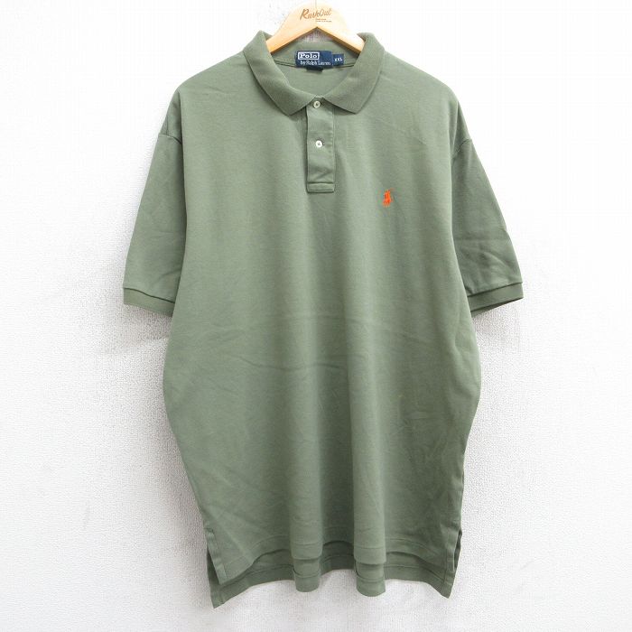 ラルフローレン 90s 半袖ポロシャツ ワンポイントロゴ グリーン XL | 古着
