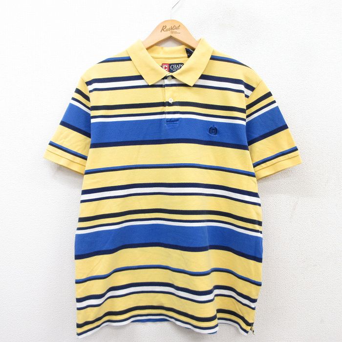 チャップス XL 半袖ポロシャツ ワンポイントロゴ イエロー | 古着