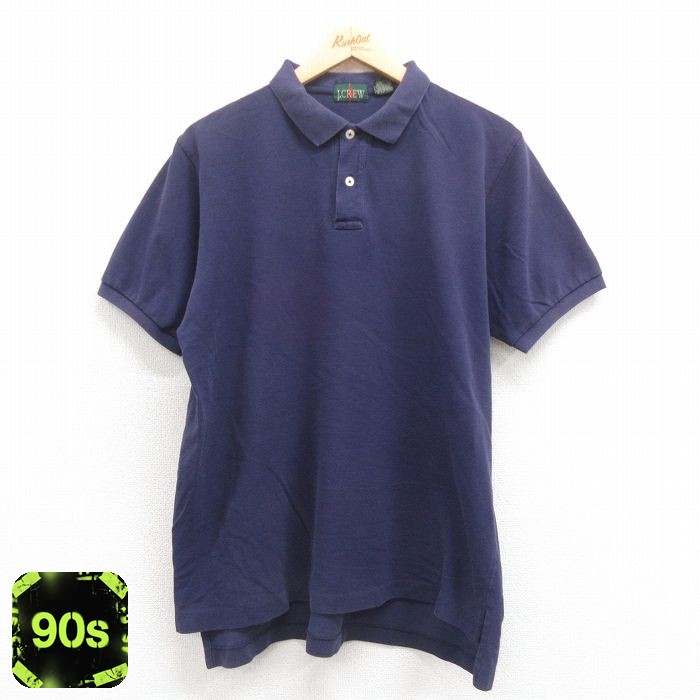 ジェイクルー 90s 半袖ポロシャツ 鹿の子 パープル XL | 古着