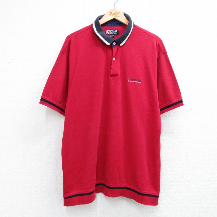ラルフローレン 90s 半袖ポロシャツ ワンポイントロゴ レッド XL | 古着