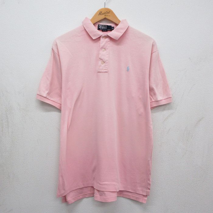 ラルフローレン 90s 半袖ポロシャツ ワンポイントロゴ ピンク XL | 古着