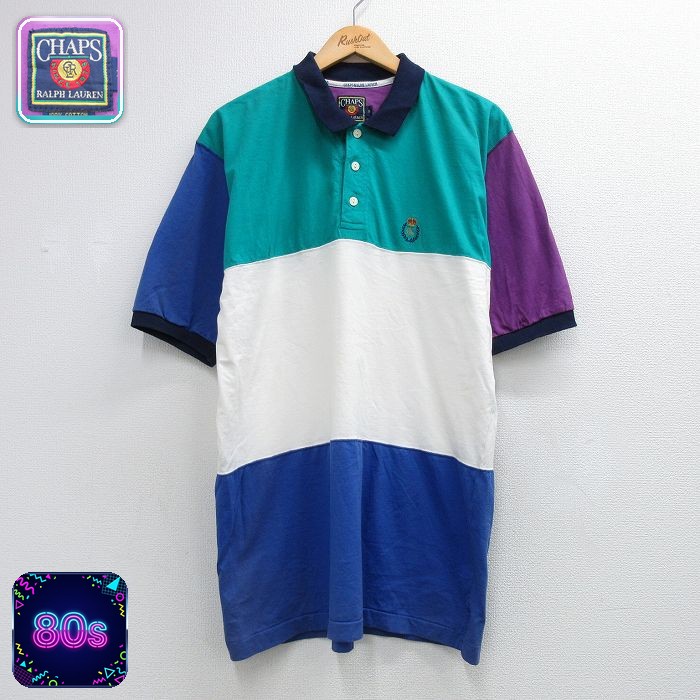 【20%OFF】ラルフローレン 80s 半袖ポロシャツ ワンポイントロゴ ホワイト メンズL相当 | 古着