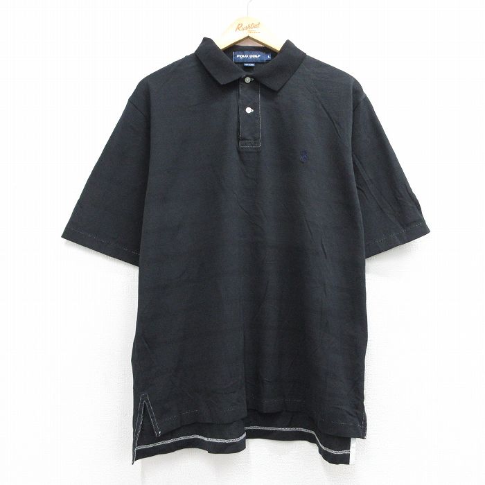 ラルフローレン 90s 半袖ポロシャツ ワンポイントロゴ ブラック メンズXL相当 | 古着