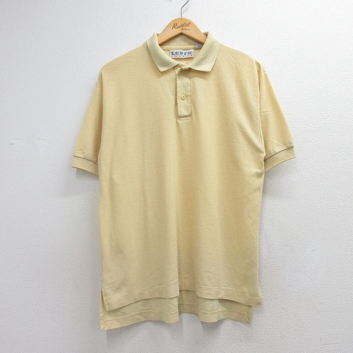 リーバイス 90s 半袖ポロシャツ 鹿の子 イエロー メンズL相当 | 古着