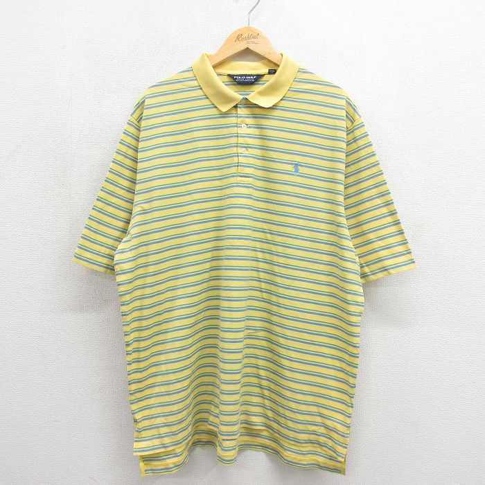 ラルフローレン 90s 半袖ポロシャツ ワンポイントロゴ イエロー メンズXL相当 | 古着
