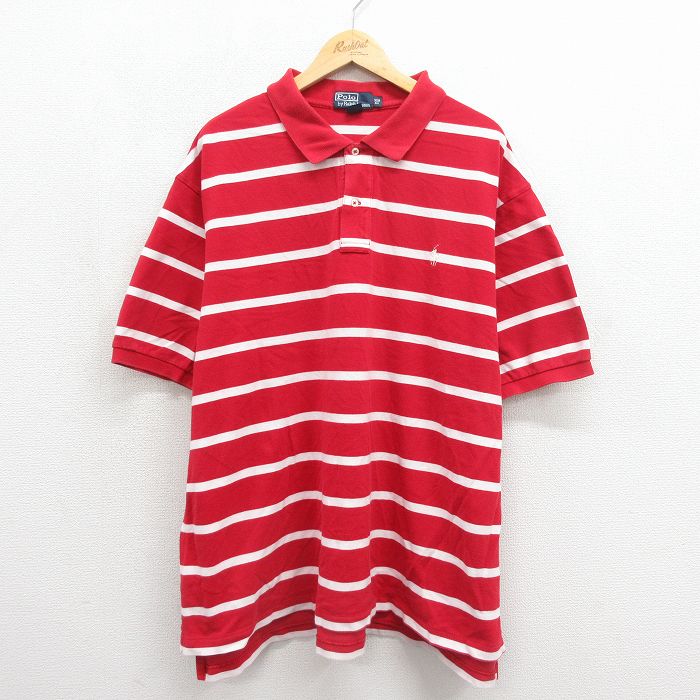 ラルフローレン 90s 半袖ポロシャツ ワンポイントロゴ レッド メンズXL相当 | 古着