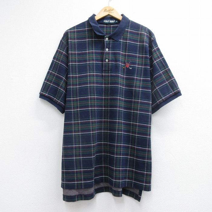 ラルフローレン 90s 半袖ポロシャツ ワンポイントロゴ ネイビー メンズXL相当 | 古着