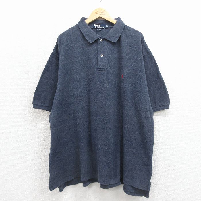ラルフローレン 90s 半袖ポロシャツ ワンポイントロゴ グレー メンズXL相当 | 古着