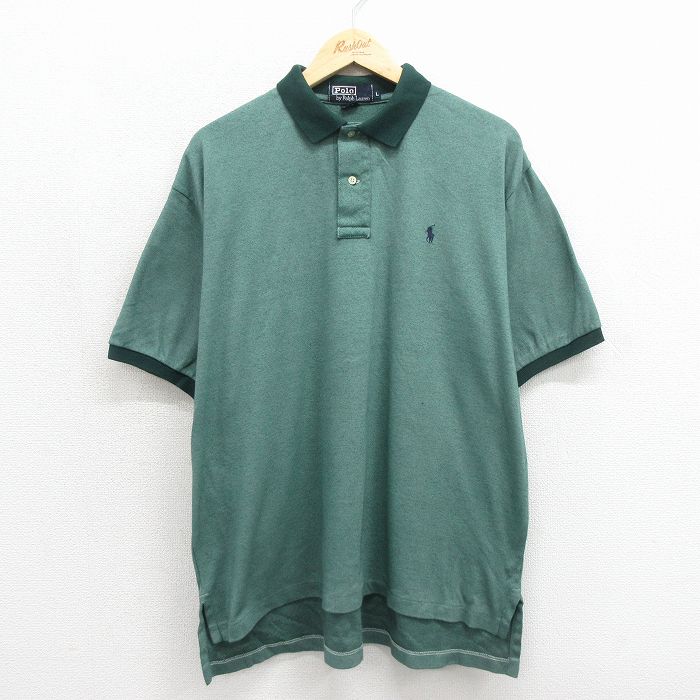 ラルフローレン 90s 半袖ポロシャツ ワンポイントロゴ カーキ メンズXL相当 | 古着
